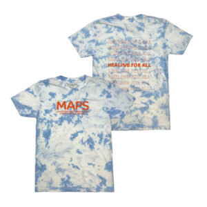 MAPS Healing For All Unisex Tie-Dye T-Shirt (Blue)