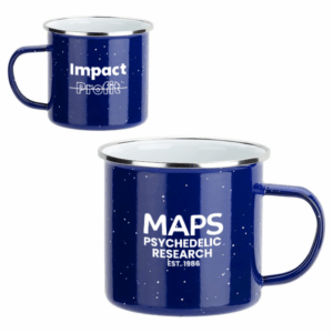 MAPS Impact Over Profit 16oz Enamel Mug (Blue)