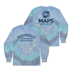 Psychedelic Research Department Long Sleeve Tie-Dye Shirt (Blue)