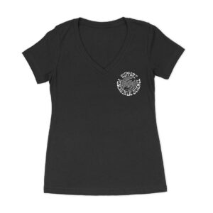 Support Psychedelic Science Women's V-Neck Shirt (Black)