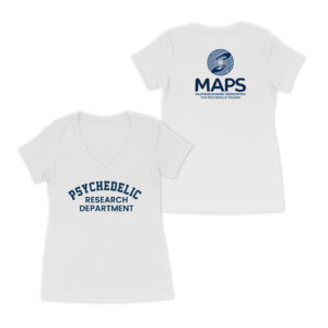 Psychedelic Research Department Women's V-Neck Shirt (White)